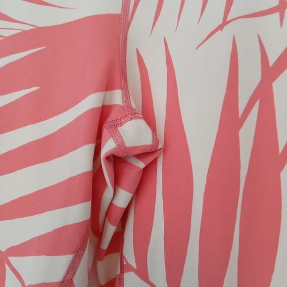 Aerie Chill Play Move Pink Tropical Palm Print Athletic Leggings Womens Medium - Picture 4 of 12